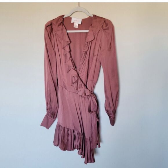 Selkie Brown Wrap Dress size S - Picture 6 of 13